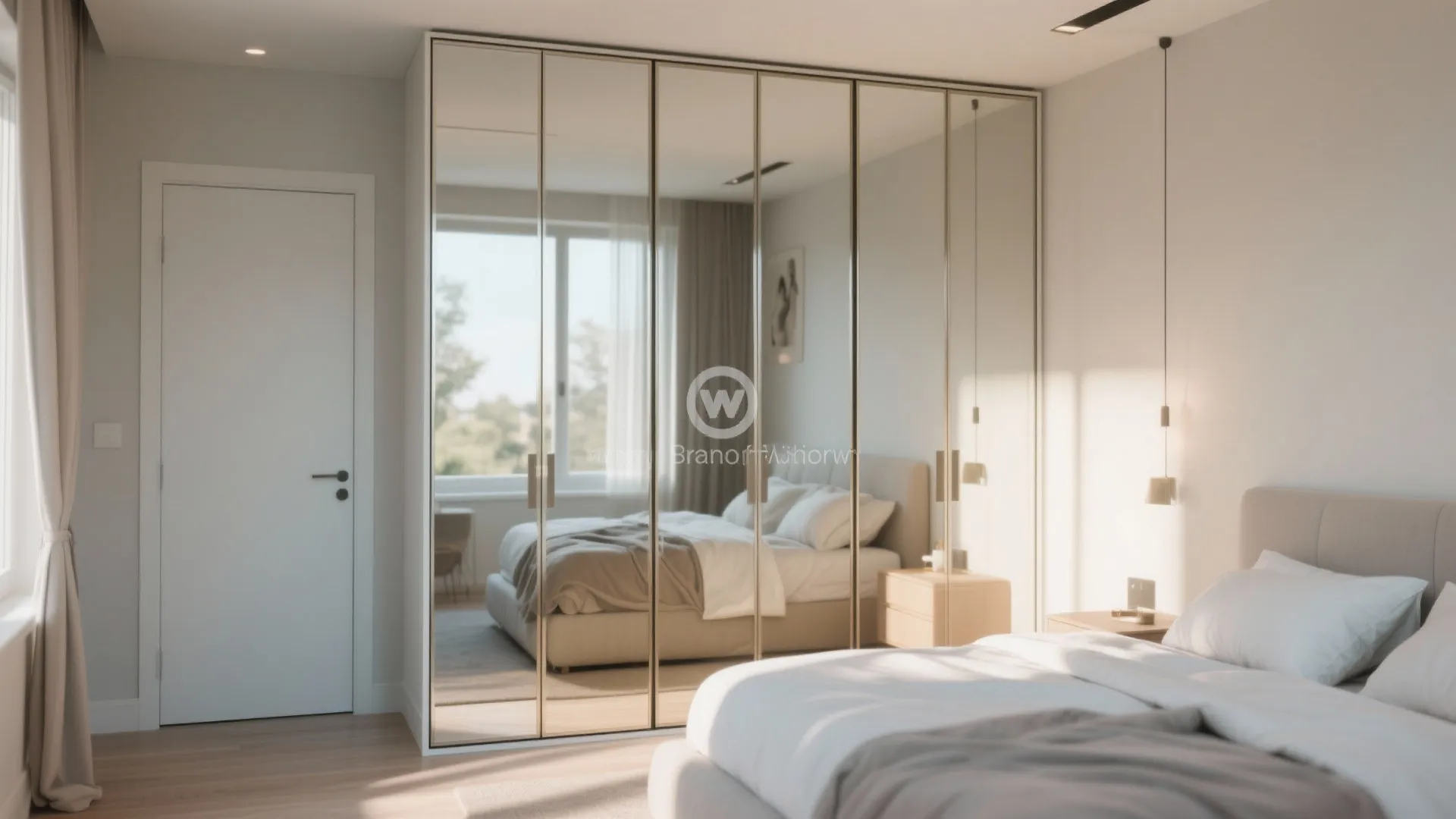 Mirrored wardrobe doors