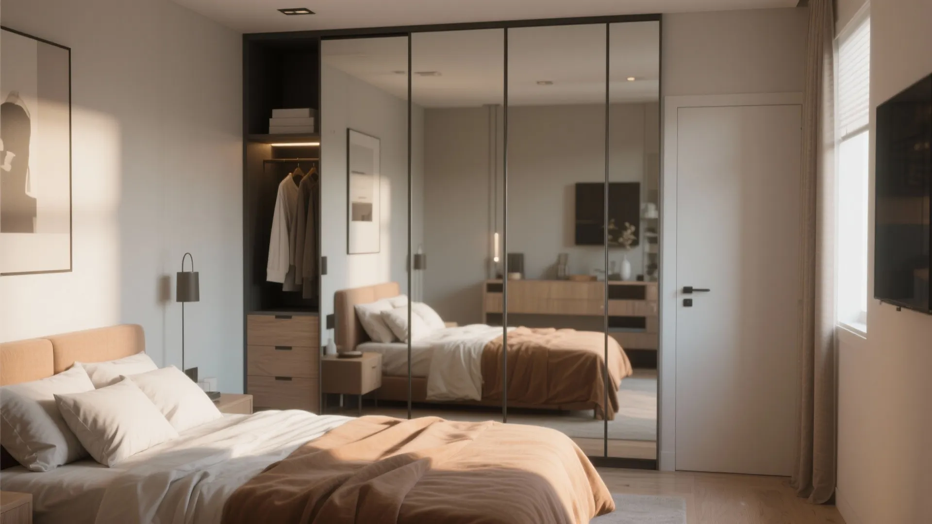 Mirrored Wardrobe Doors