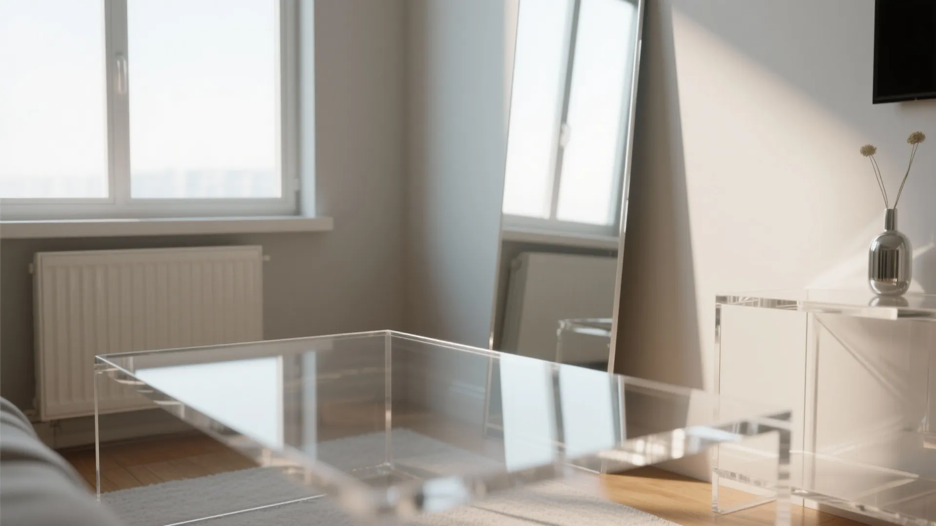 5. Embrace mirrors and transparent pieces