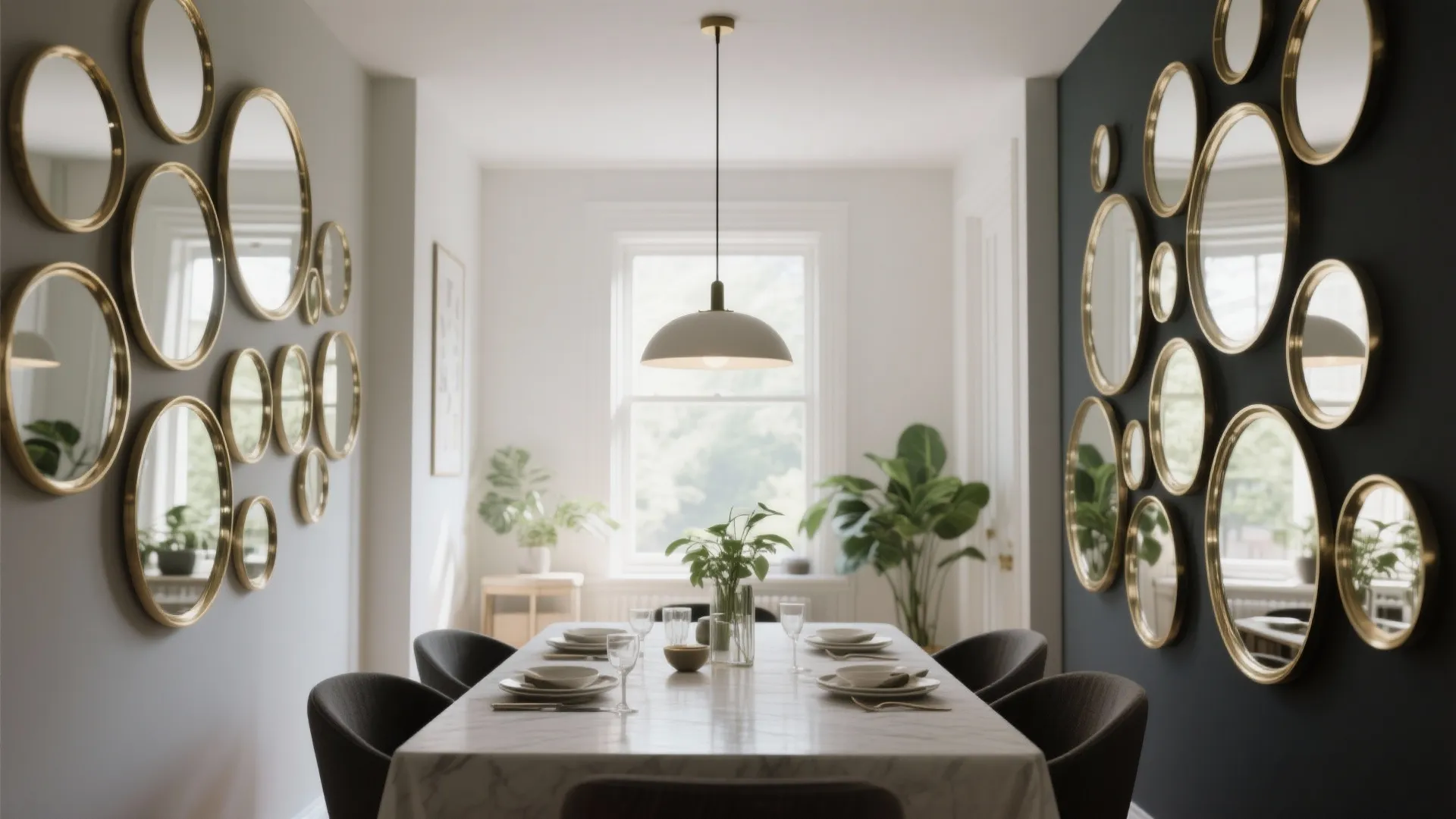 3. Mirrors as art to double the mood