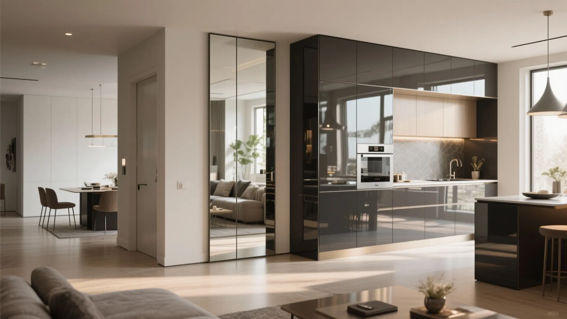 Mirrors, Reflective Surfaces and Visual Depth