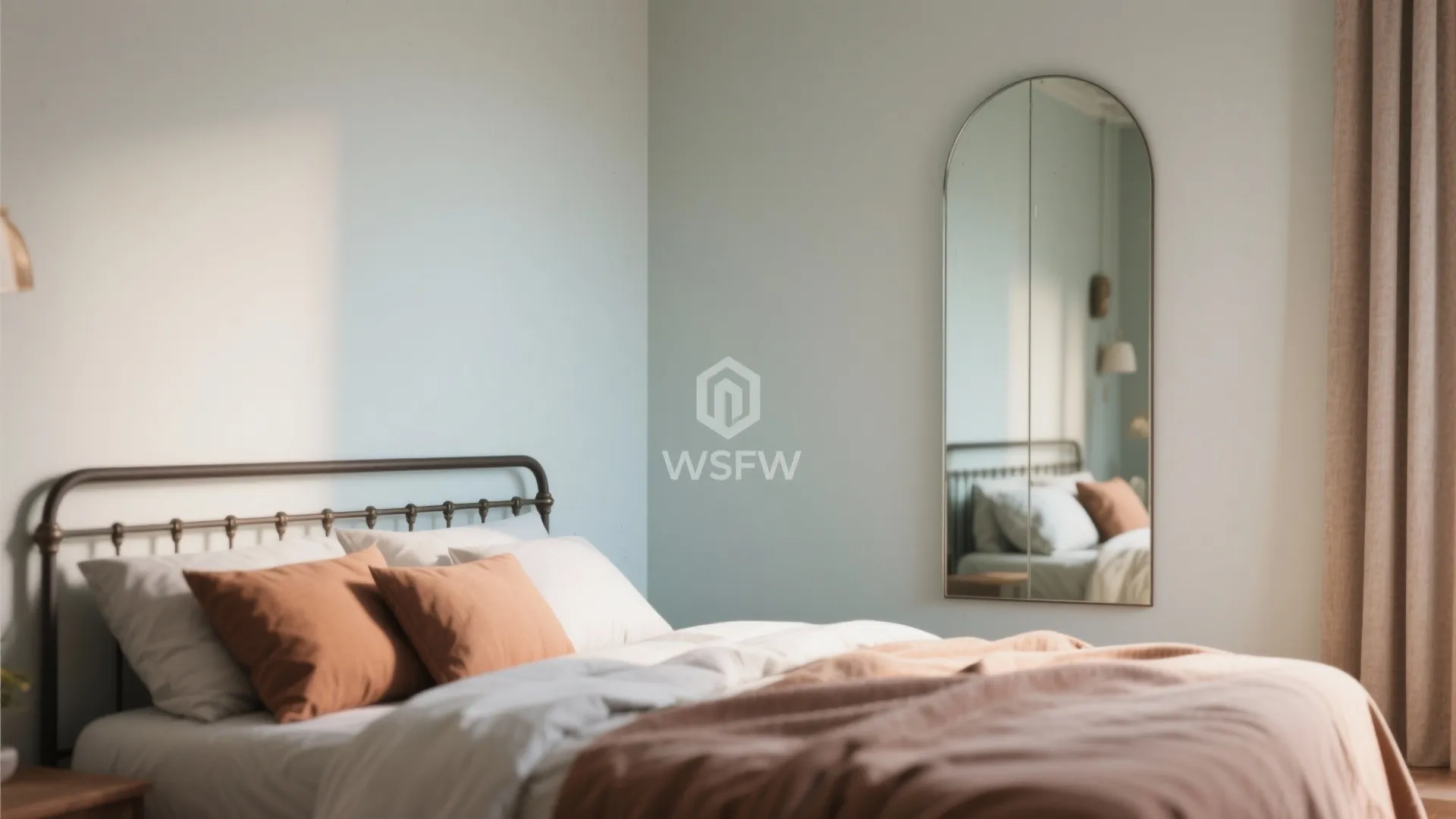 3. Create depth with mirrors and color