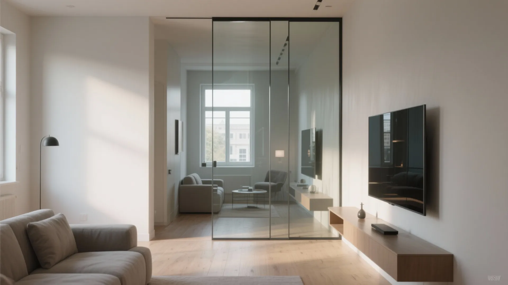 3. Make mirrors and glass pull the room wider