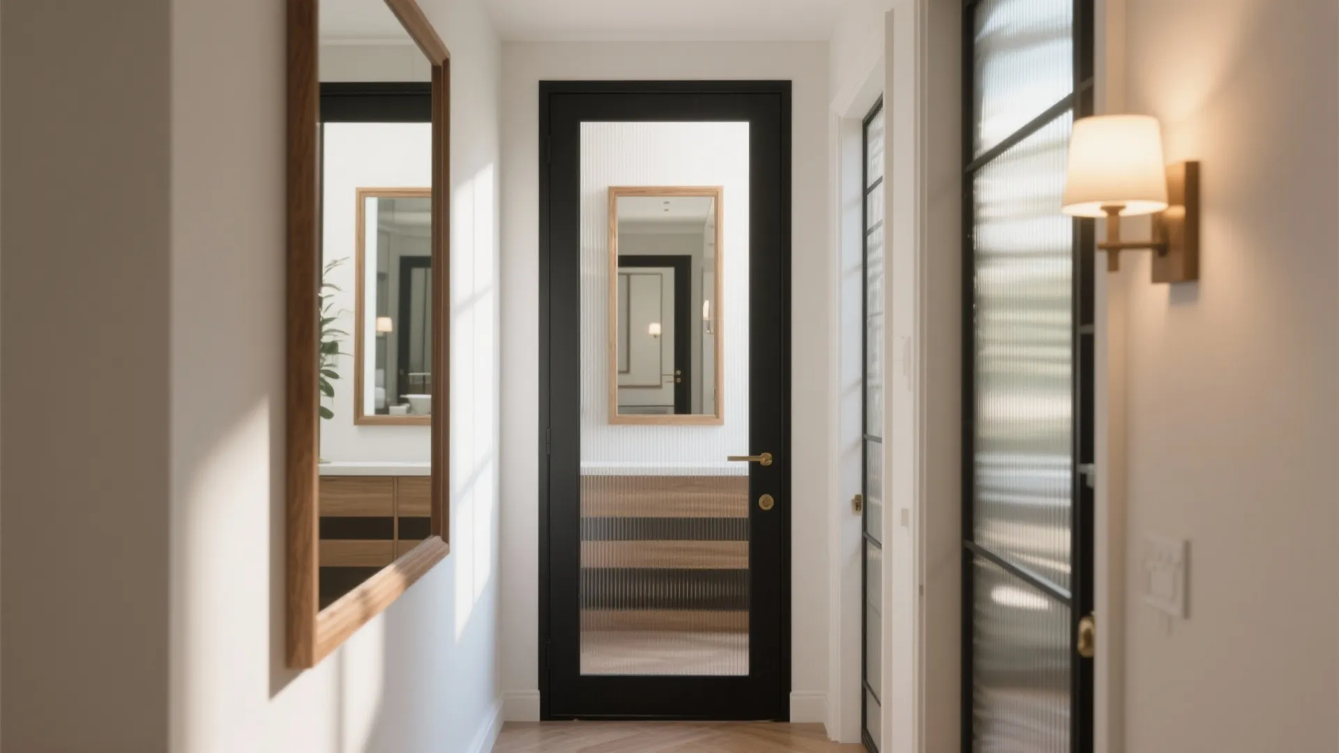 Mirrors and Glass to Double the Space