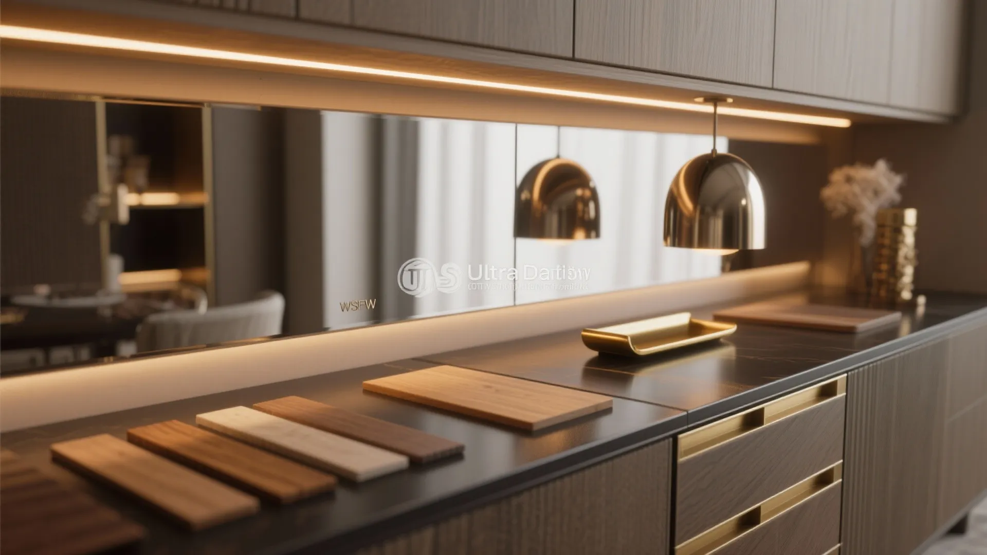 5. Mirrors, reflective surfaces and integrated LED strips