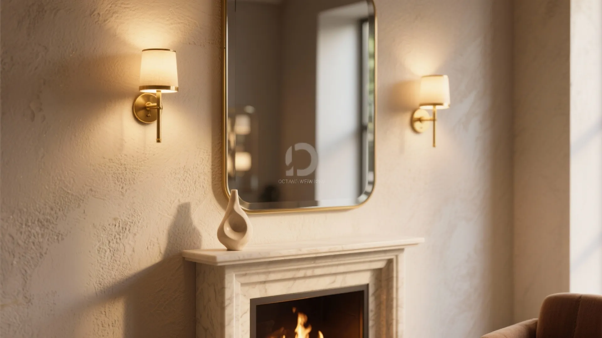 4. Layer lighting and reflective surfaces to expand the feel