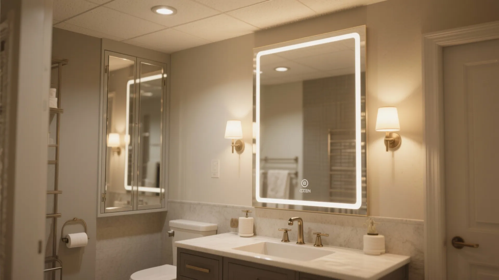 4. Use Mirrors and Layered Lighting to Expand the Space