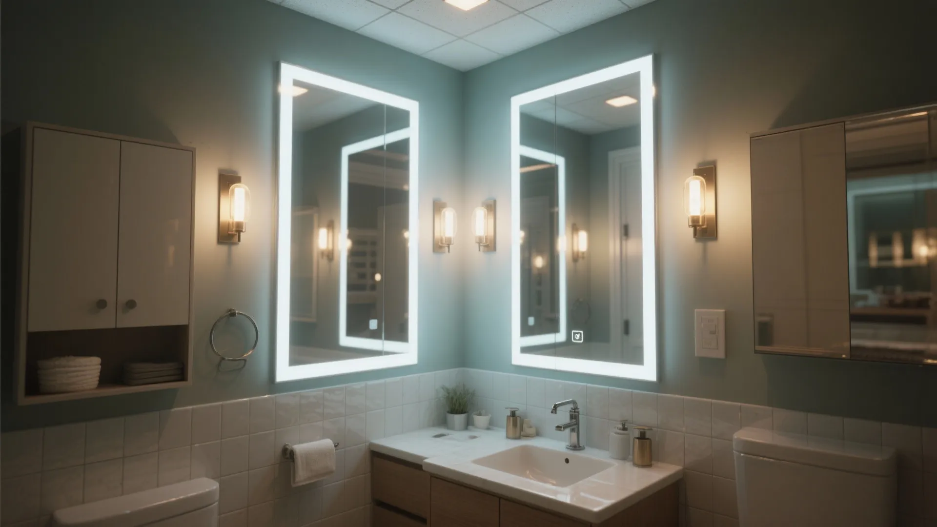 4. Brighten with mirrors and layered lighting