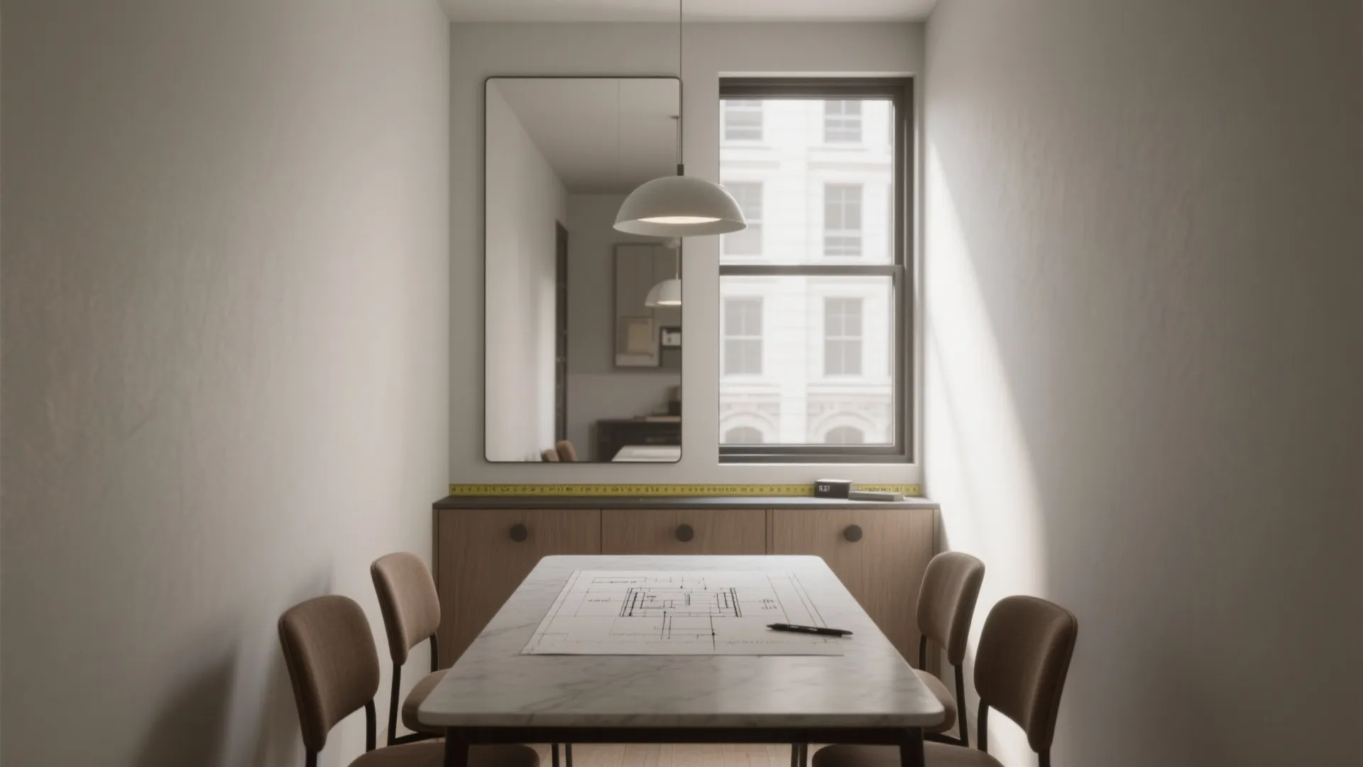 3. Let light and mirrors expand the room