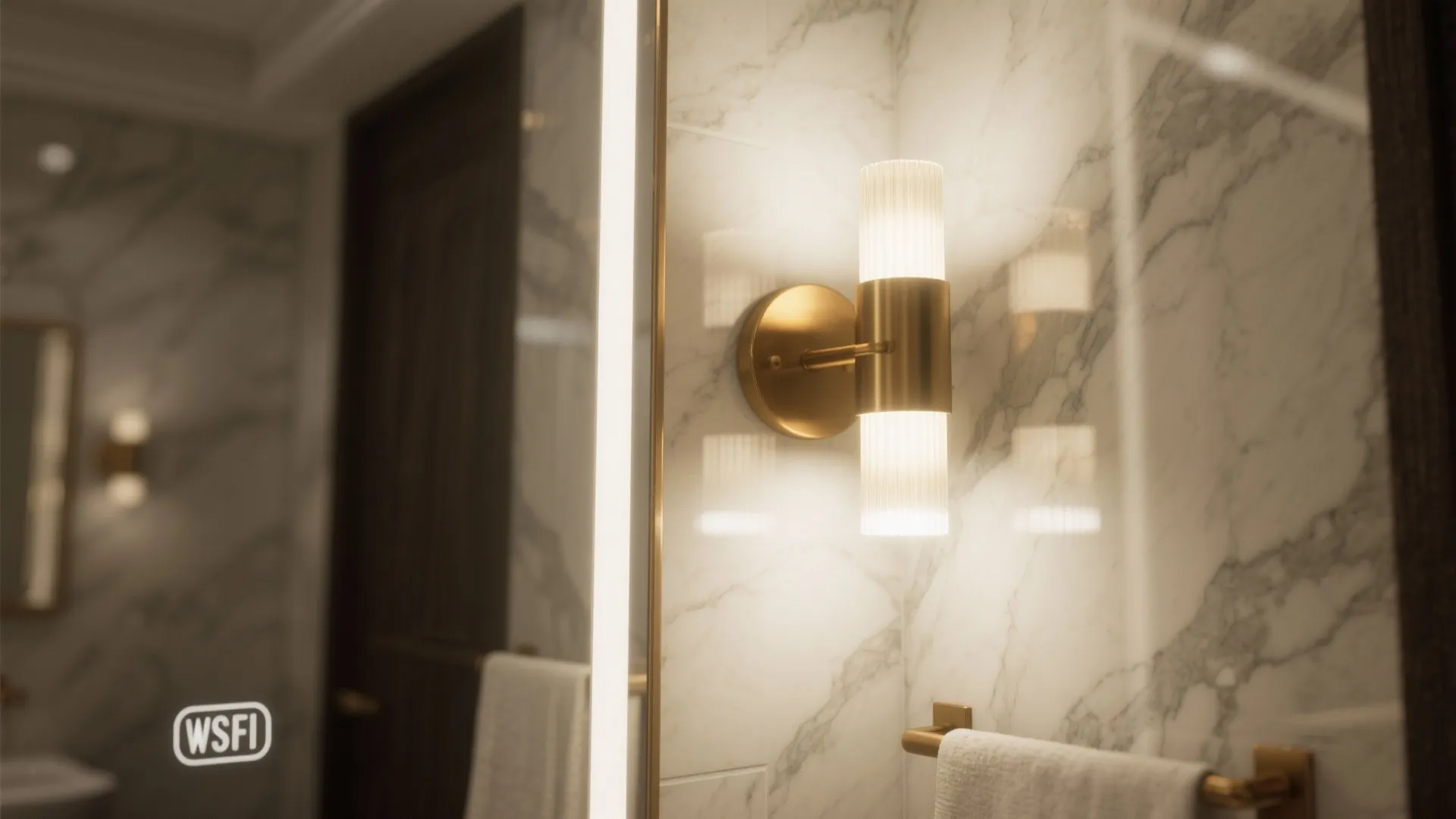 5. Mirrors, lighting, and finishes that expand perception