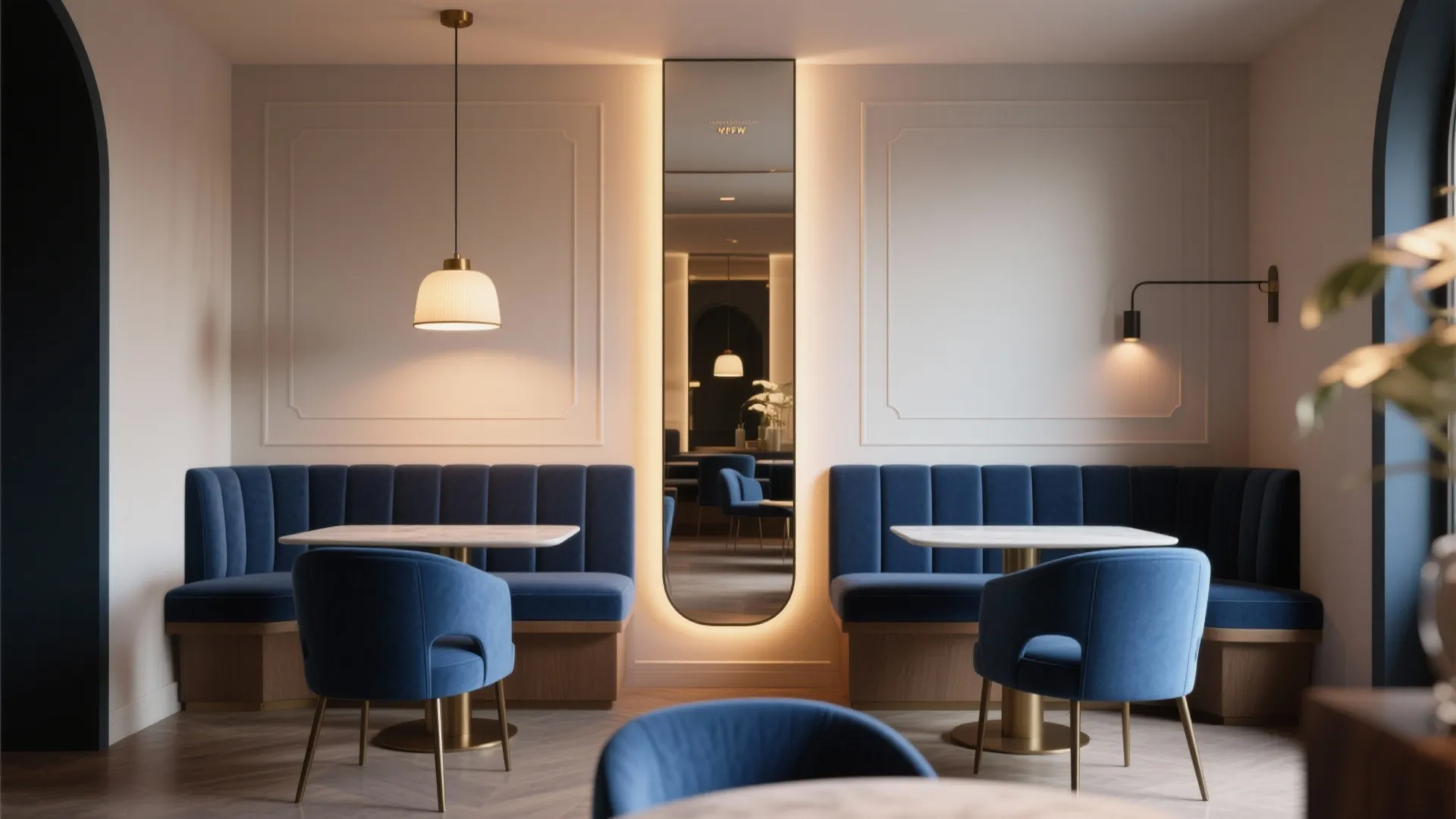 5. Use Mirrors and Lighting to Amplify Color