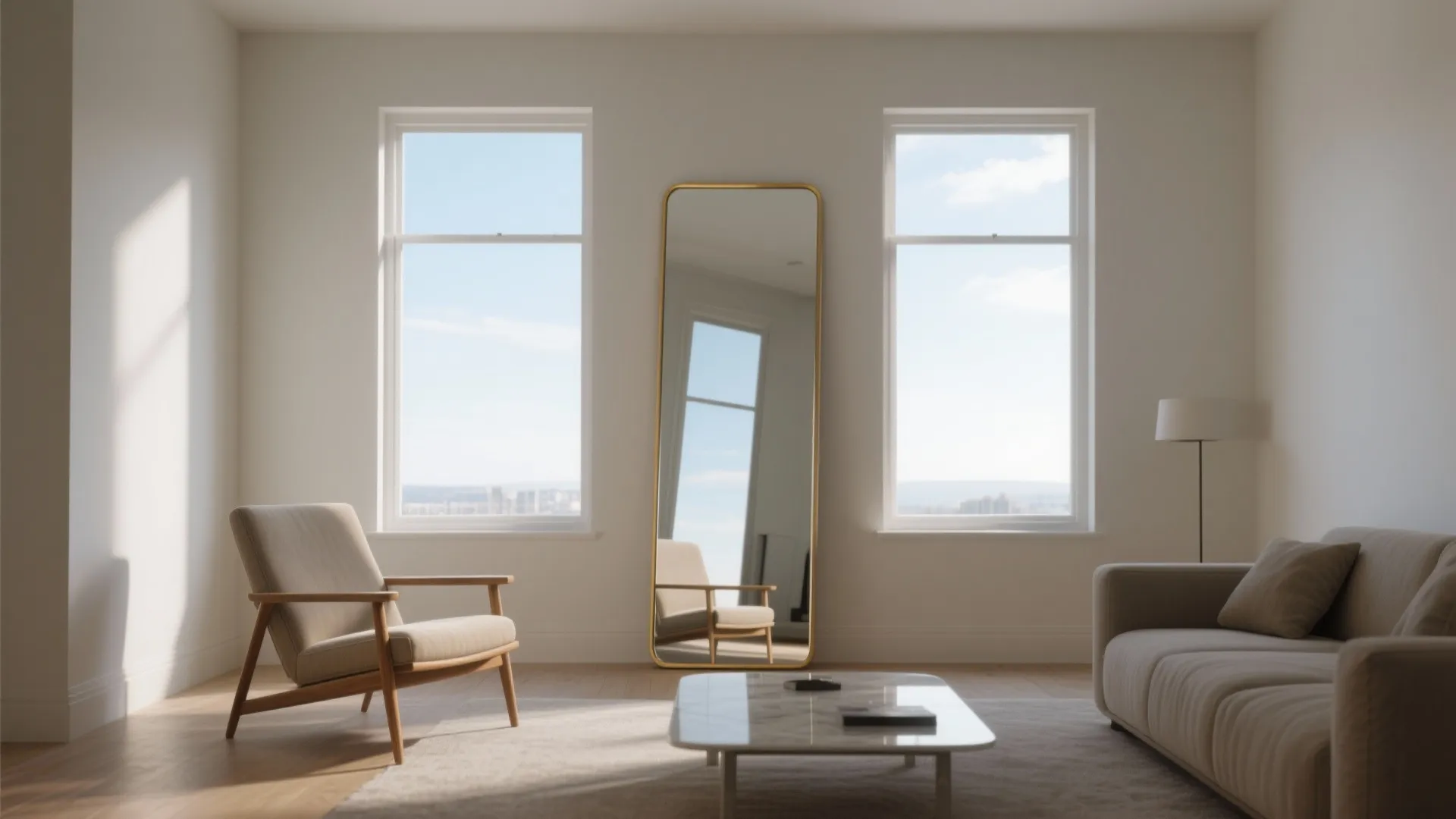 3. Use Mirrors and Low Furniture to Amplify Daylight