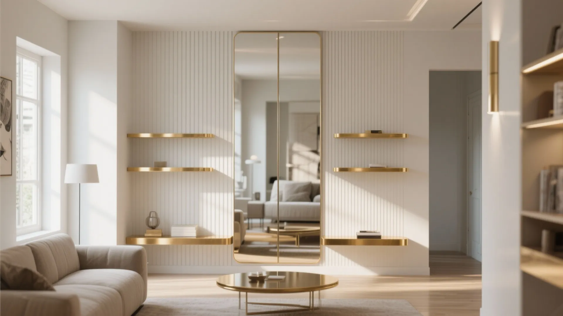 5. Mirrors, Metallics, and Vertical Stripes