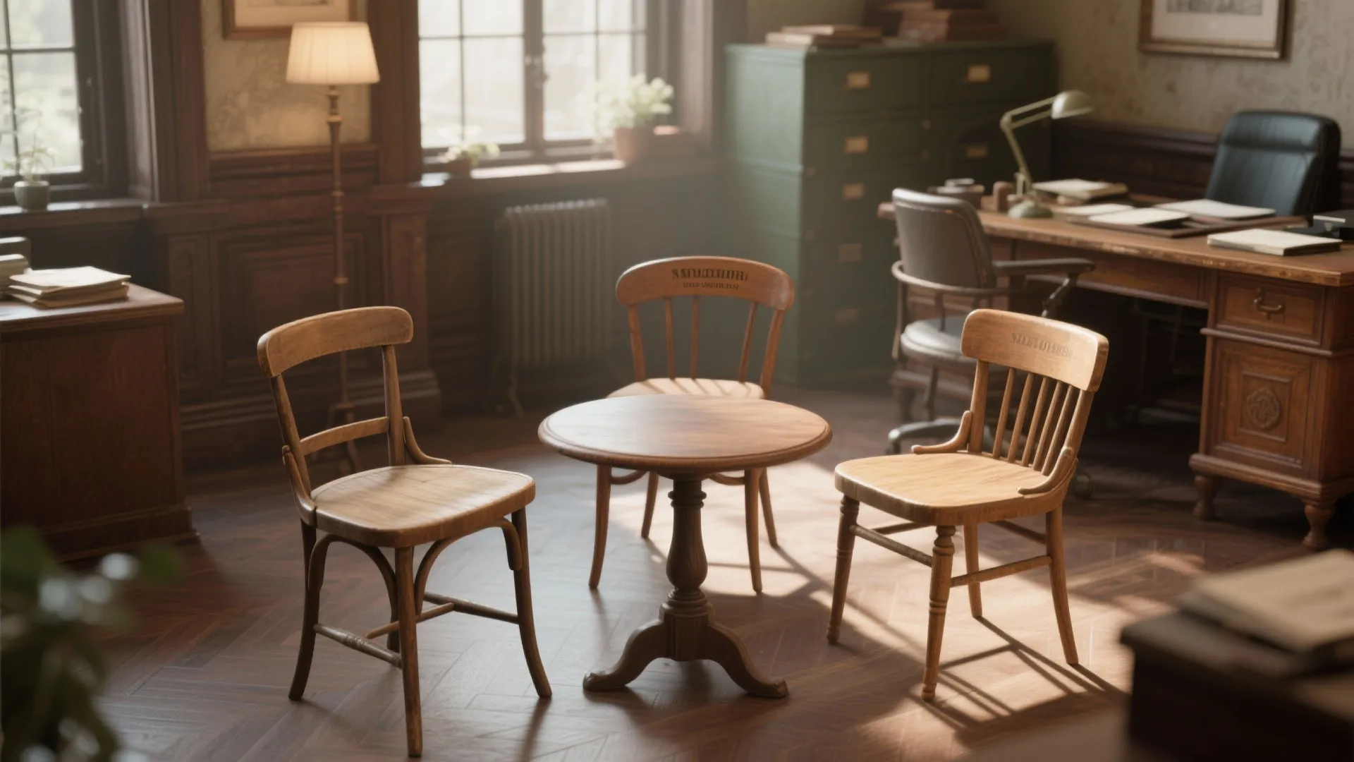 2. Mismatched Vintage Chairs