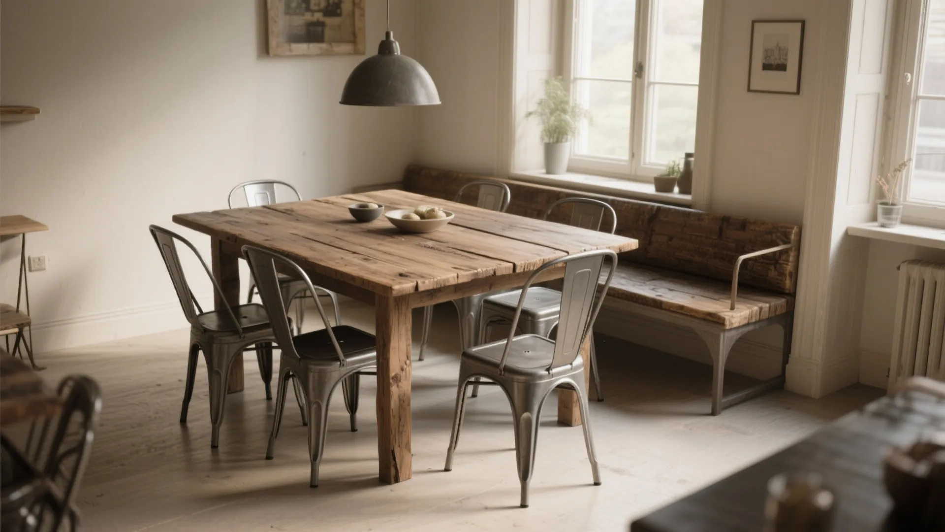 2. Mix antiques with streamlined moderns