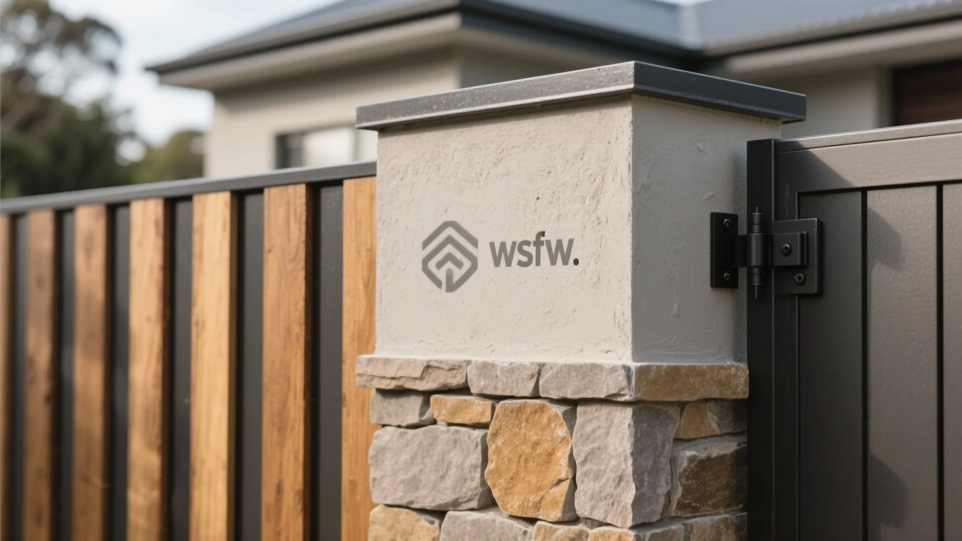 Material Mix: Render, Stone, and Timber Accents