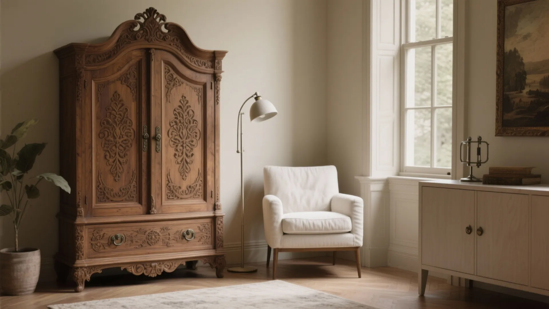 4. Mix Eras: Modern Comforts Meet Vintage Forms