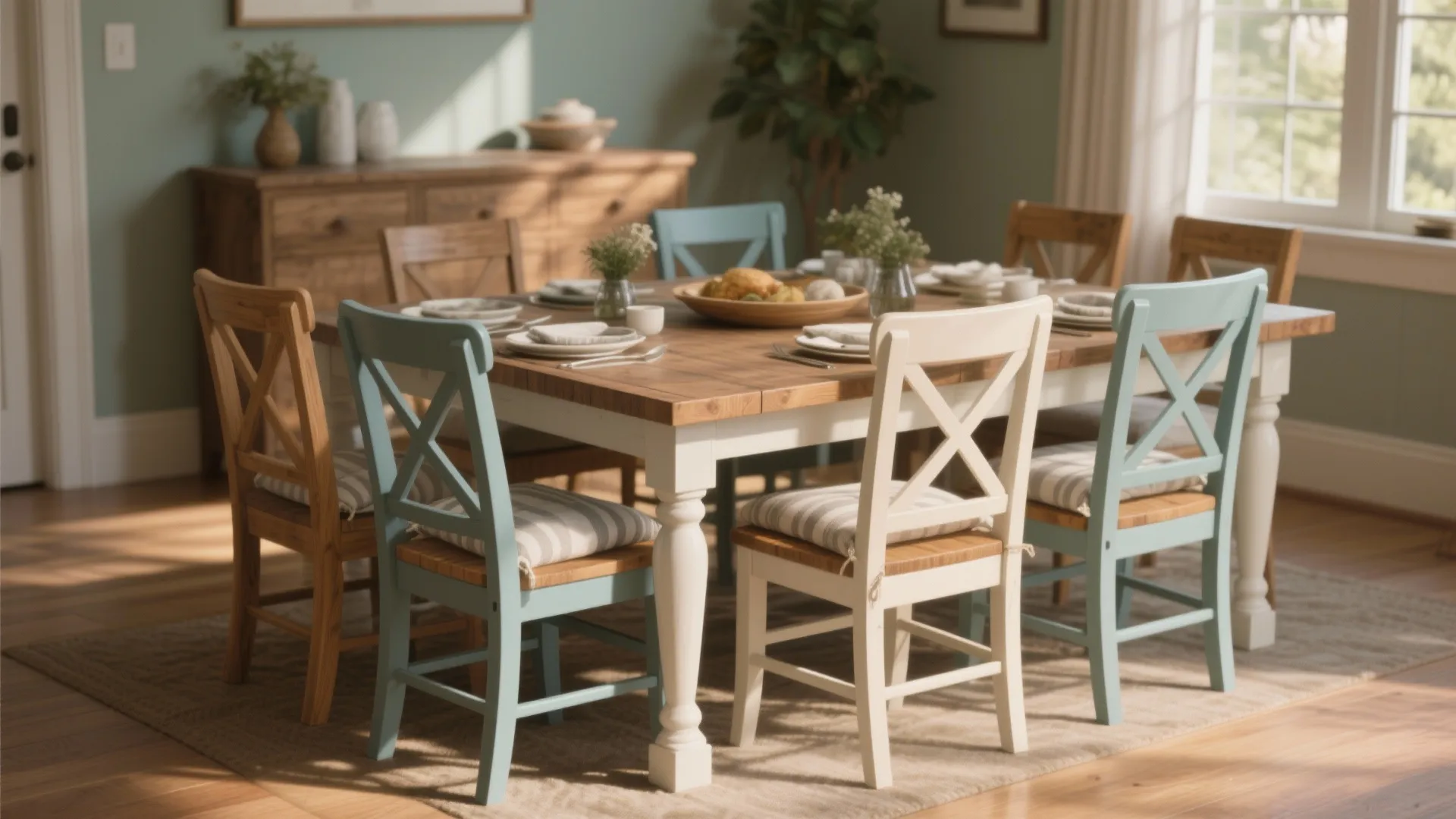 1. Mix finishes to make a one-of-a-kind set