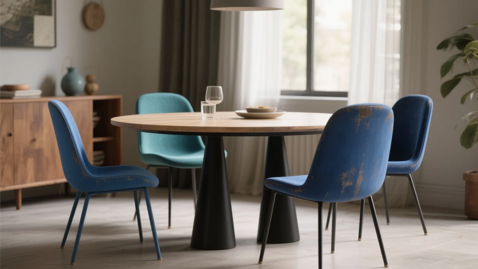 2. Mix-and-Match Blues for an Eclectic Vibe