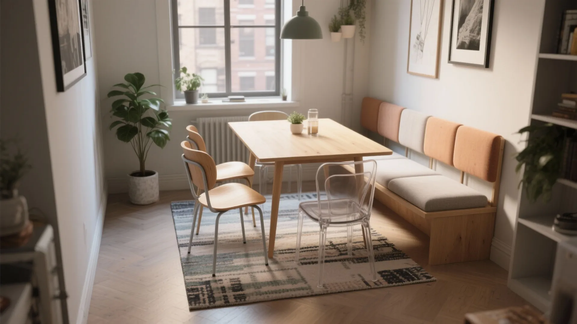 2. Mix-and-Match Chairs Around a Simple Table