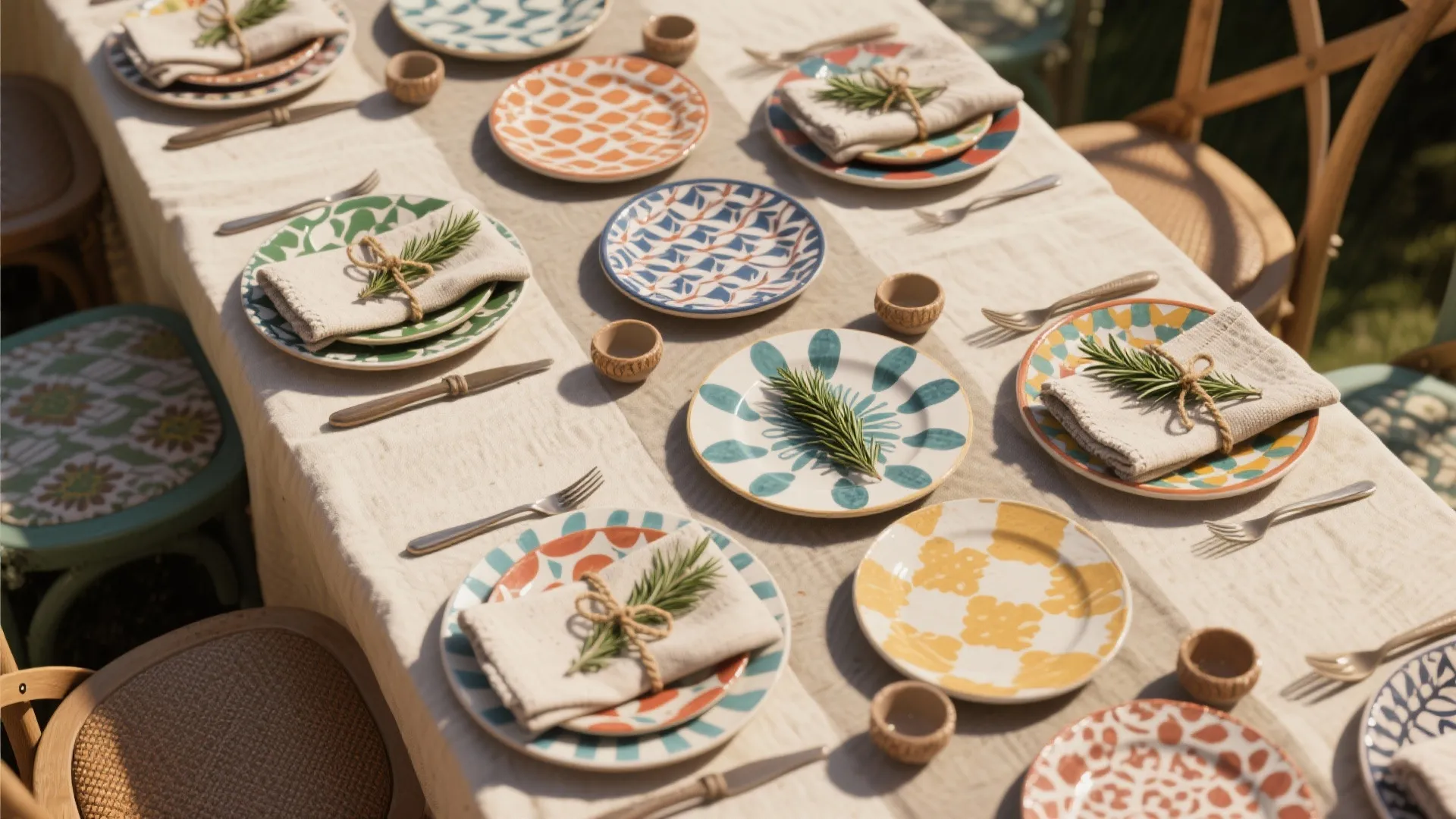 3. Playful mix-and-match place settings