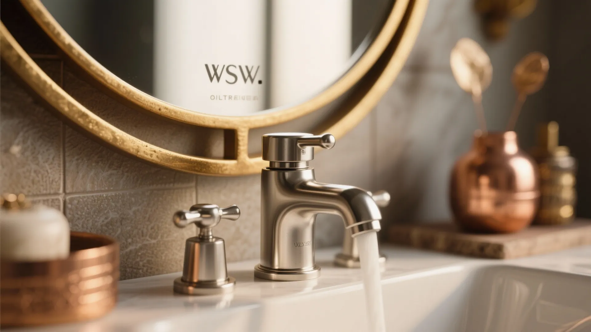 4. Mix Metals Carefully — Brushed Nickel with Warm Accents