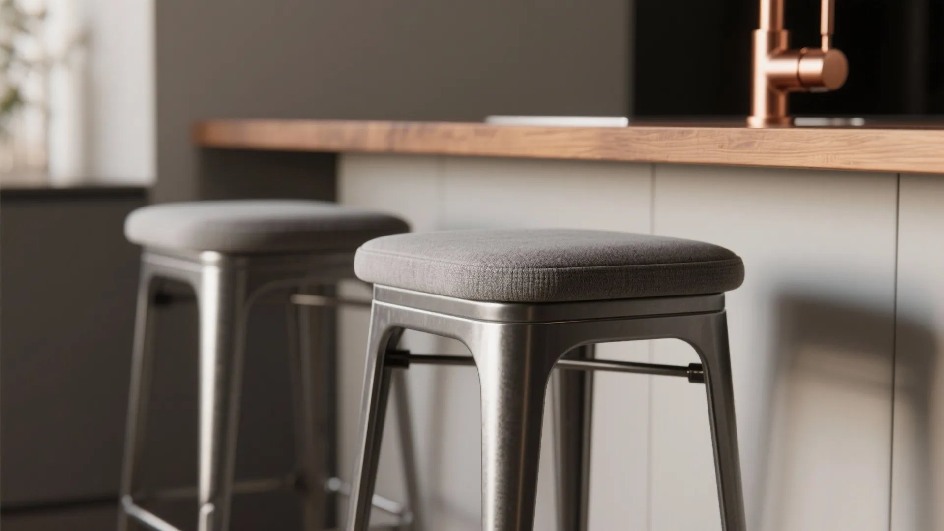 3. Mix metals and muted gray for balance