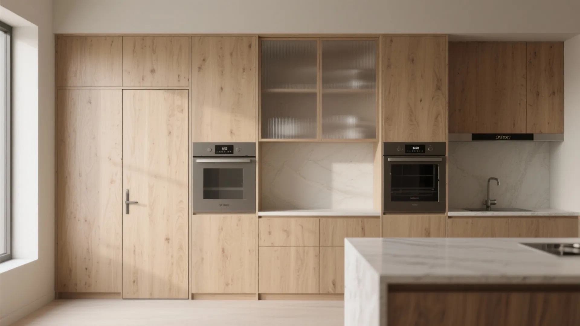 1. Mix opaque and frosted panels