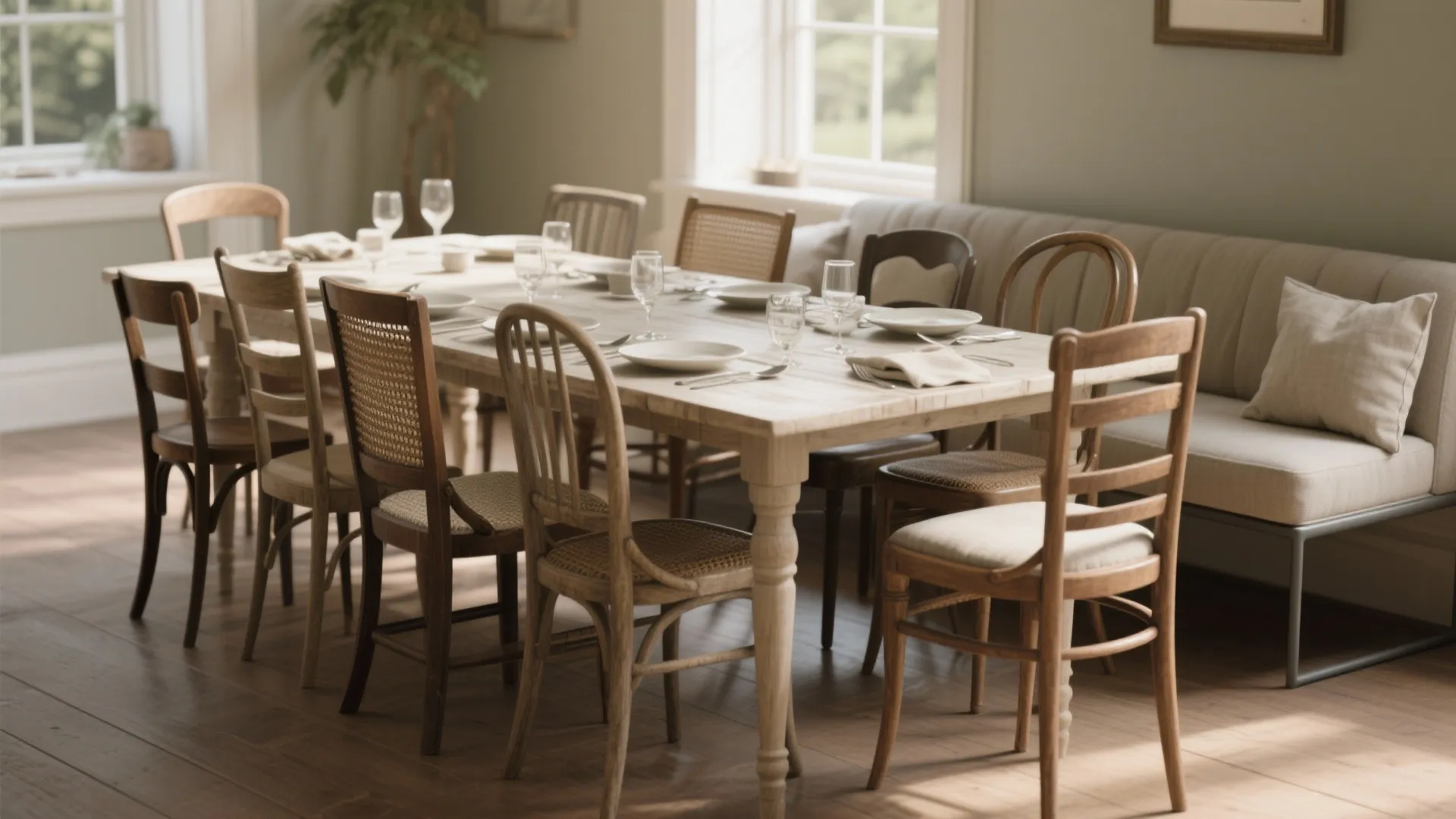 4. Mix-Period Seating for Comfortable Eclecticism