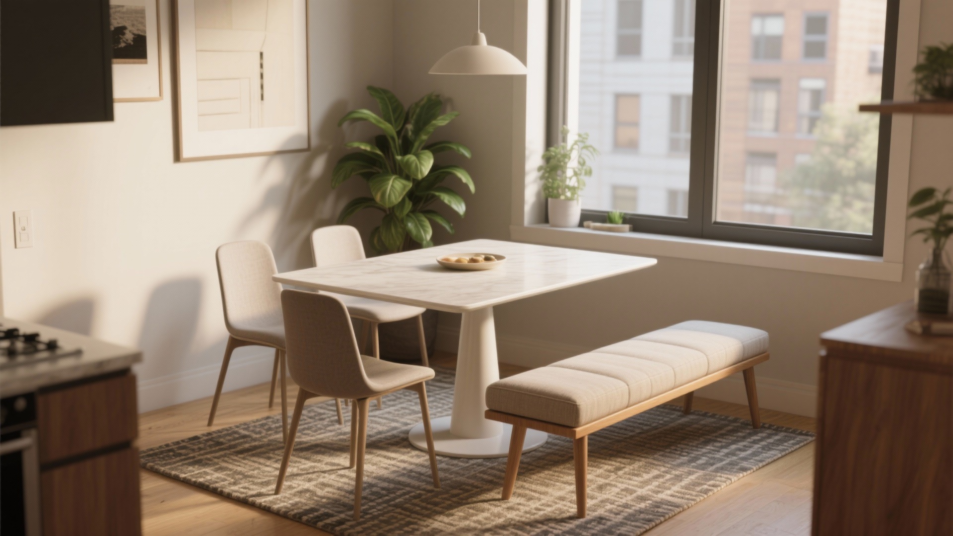 Nook Too Small? Fit a 40 x 60 Pedestal Dining Table