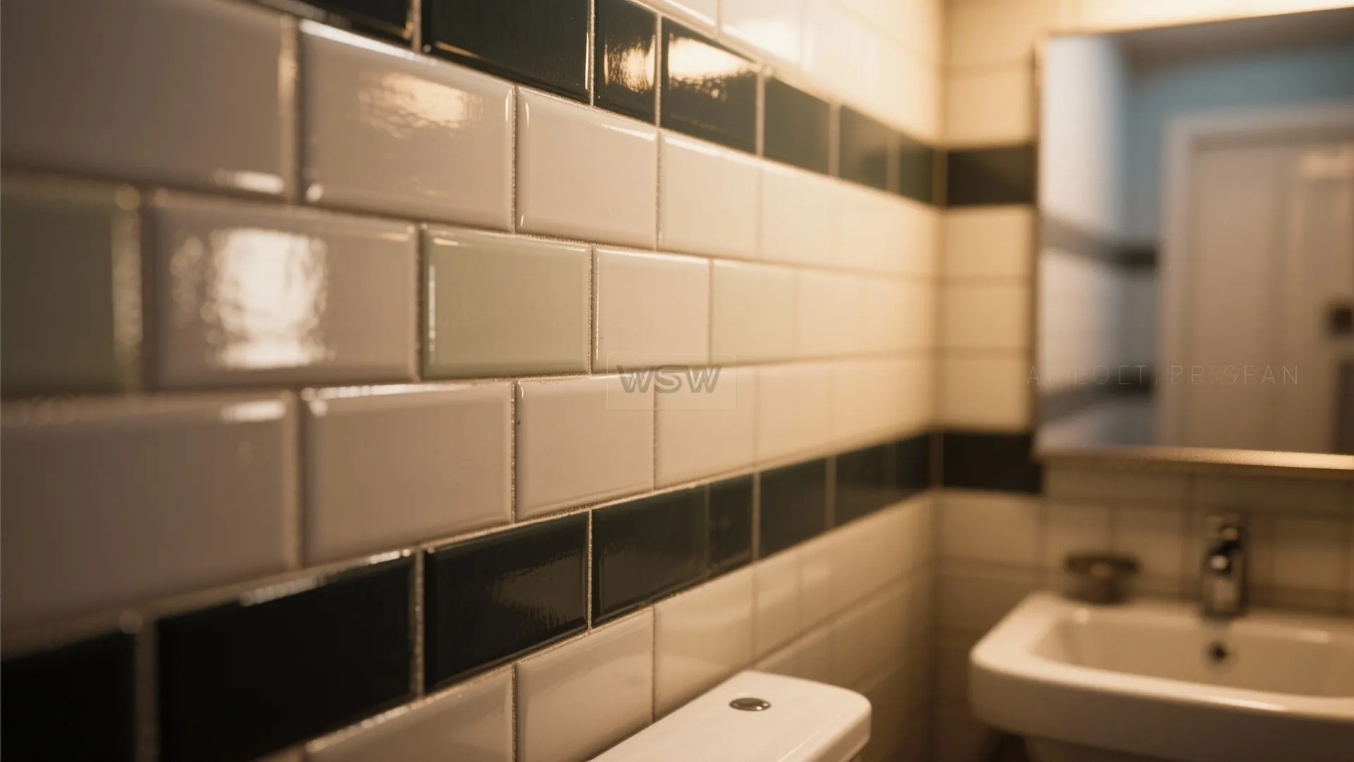 1. Mix-and-match subway tiles for playful rhythm