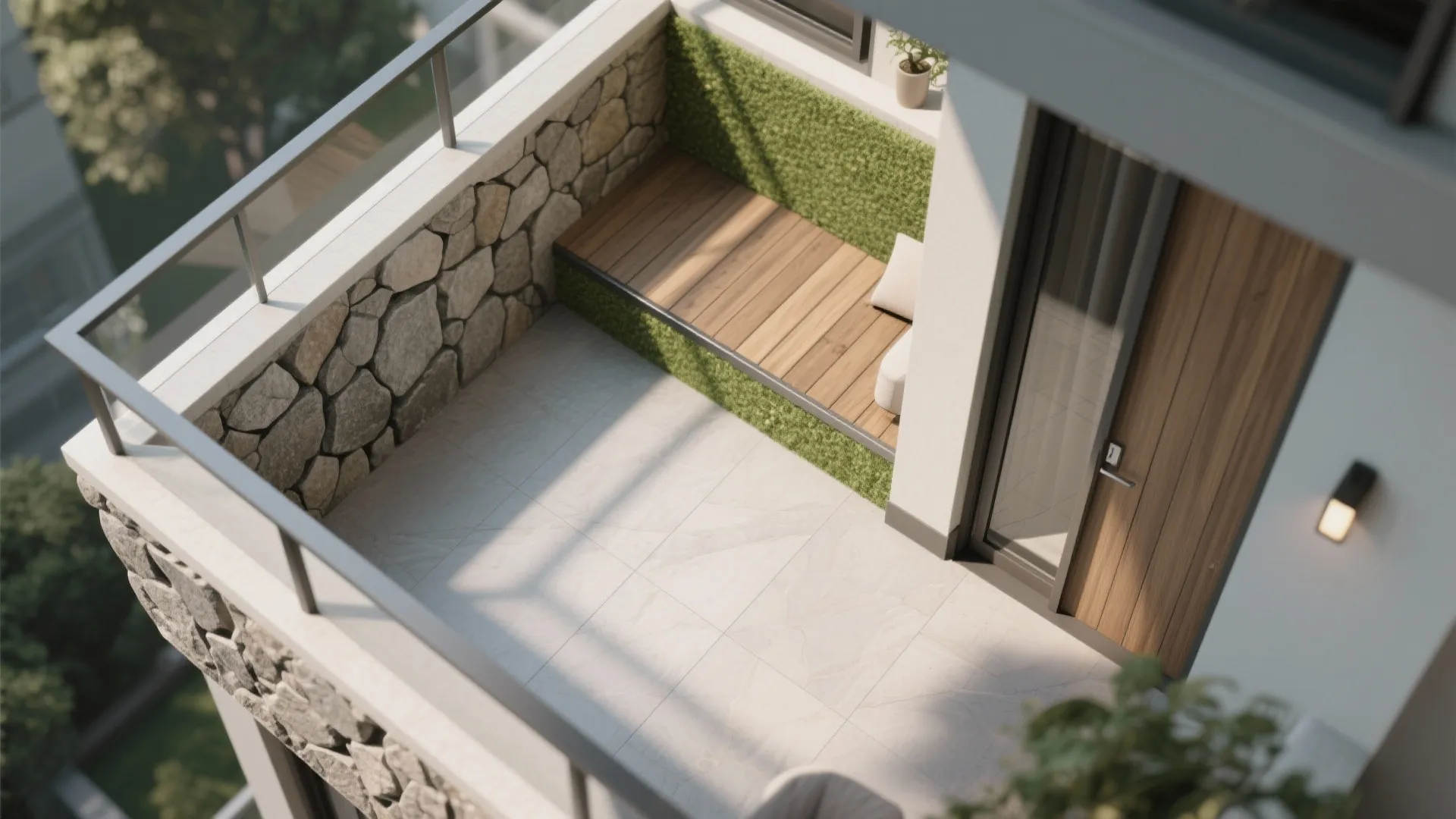 Idea 2: Mix textures to create subtle zones