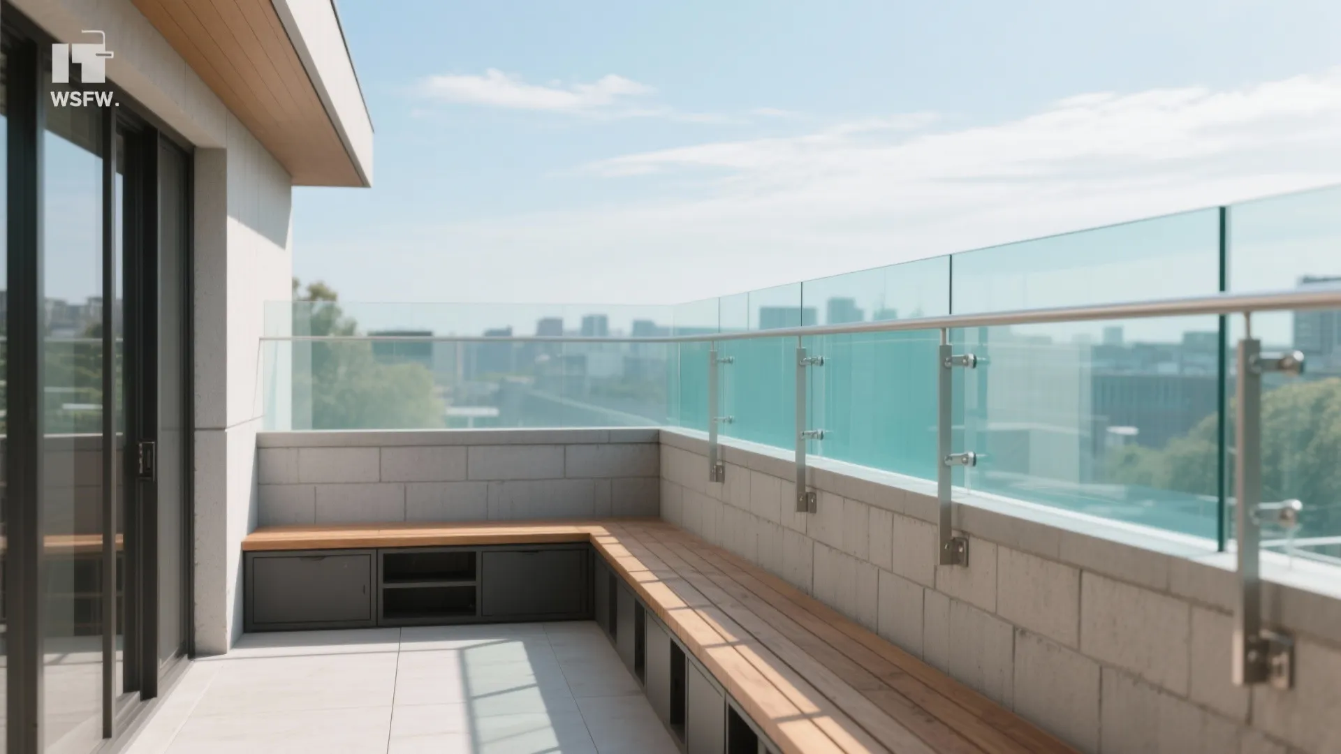 Mixed-Material Parapets: Solid Base + Glass Topper