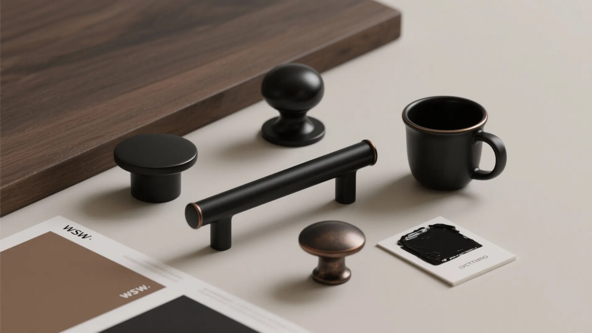4. Mixed black finishes for layered depth