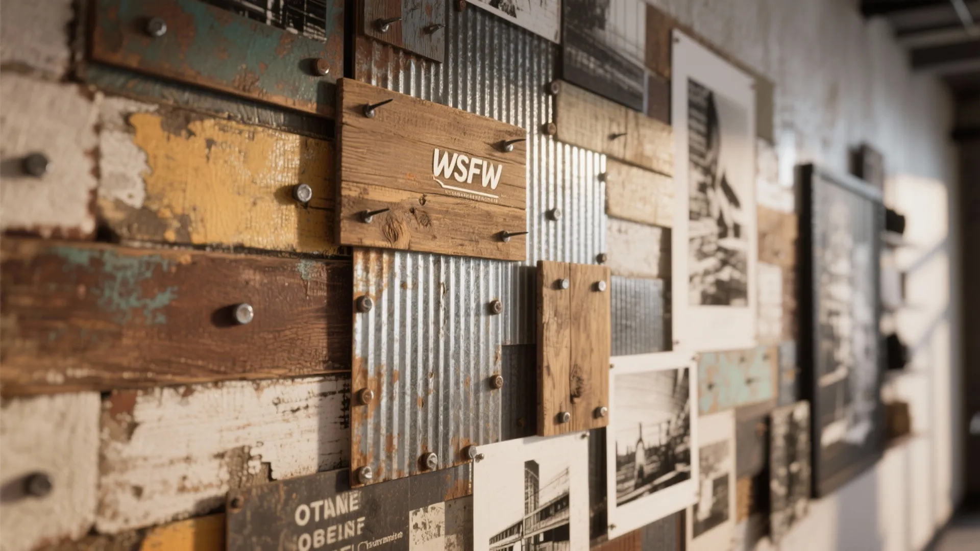 4. Mixed-Media Collage Wall