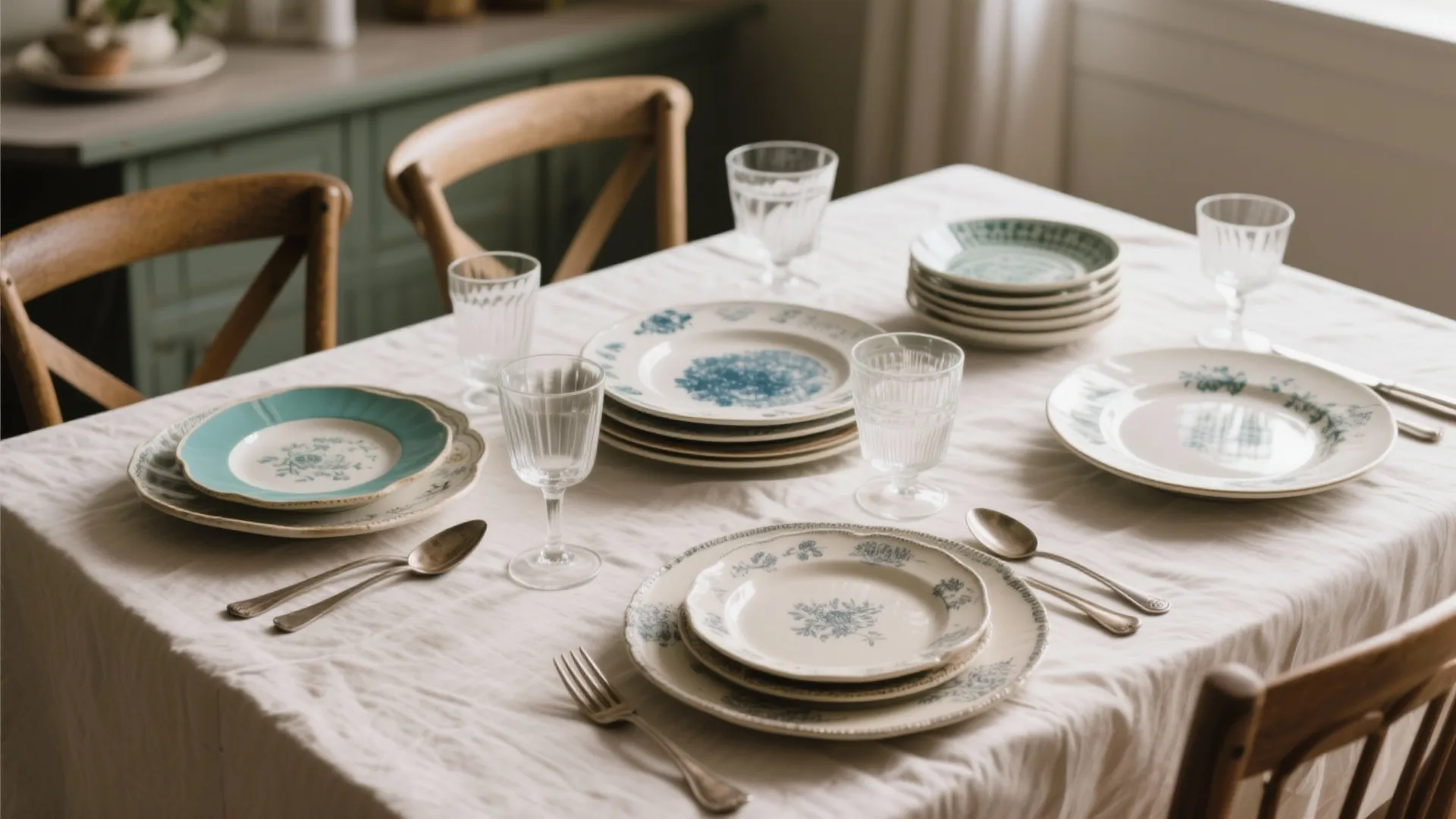 4. Mix-and-match dinnerware for personality