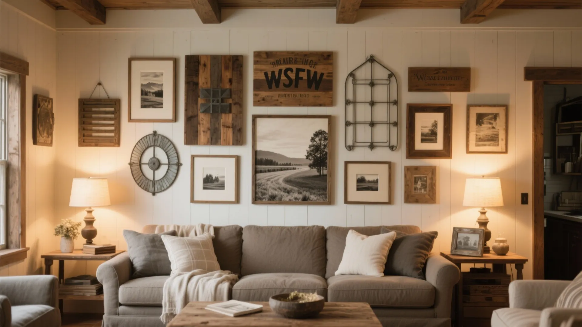 4. Mixed-Material Gallery Wall