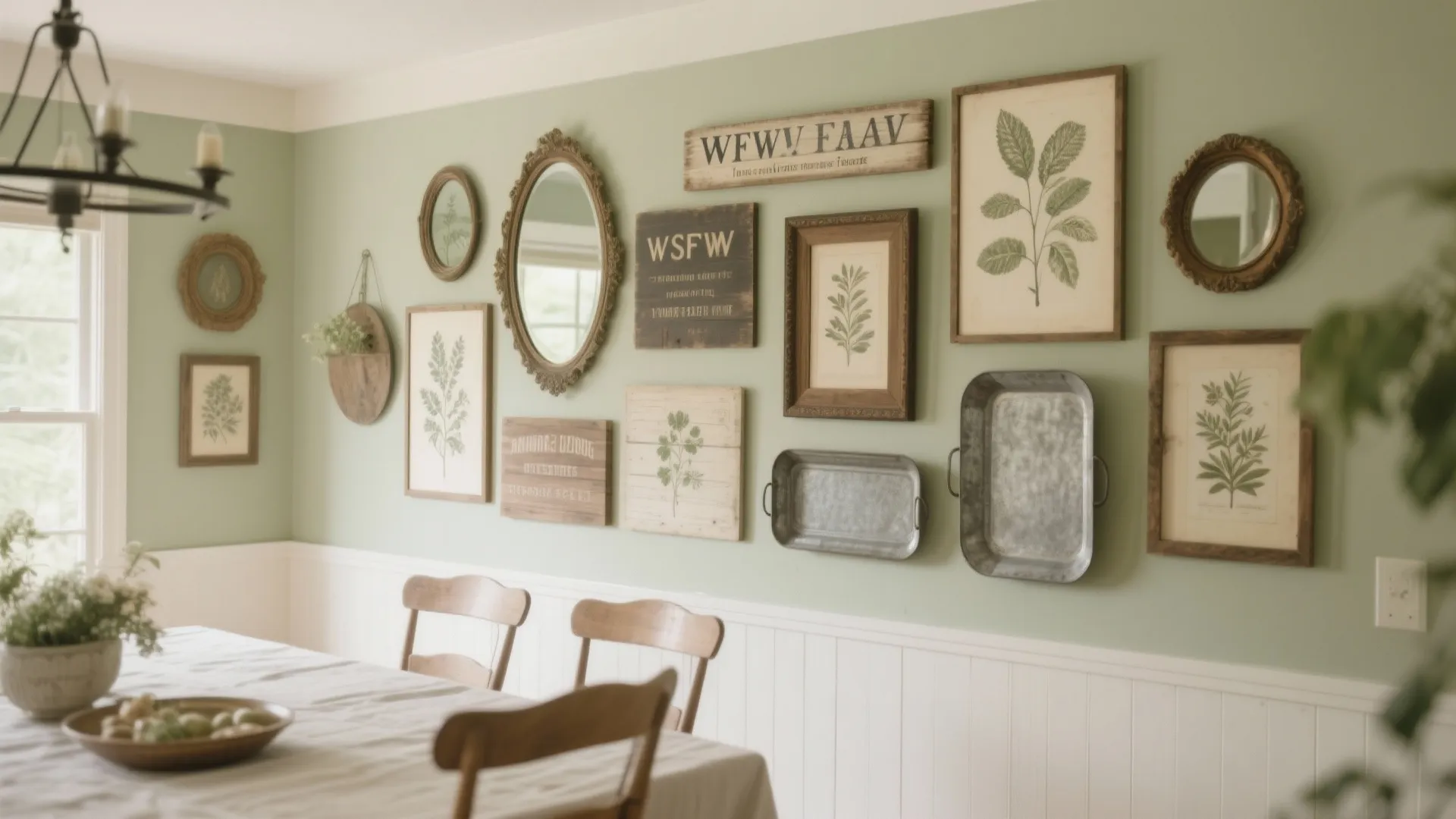 3. Mixed Material Gallery Wall