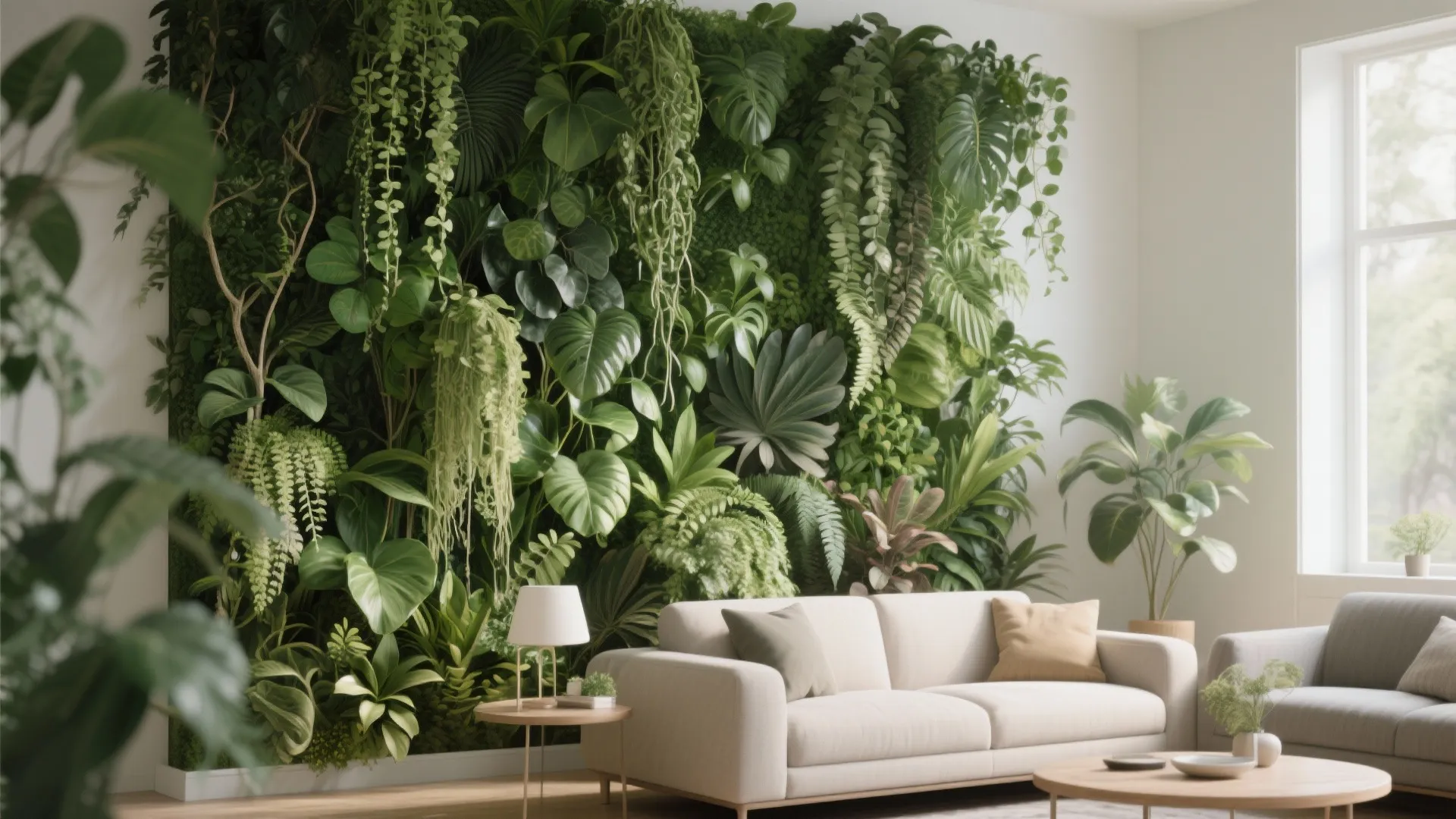 Combination of Live and Artificial Plants