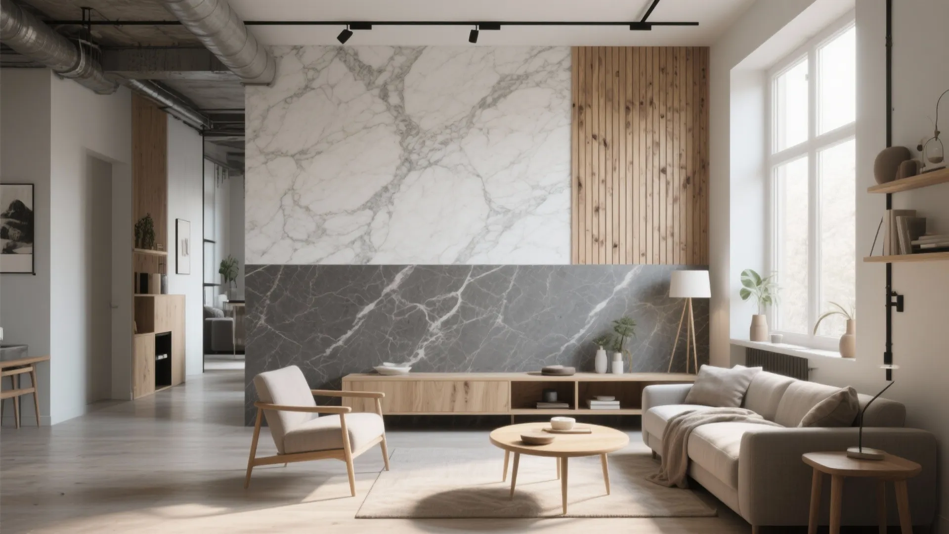 Mixed Material Marble Panels