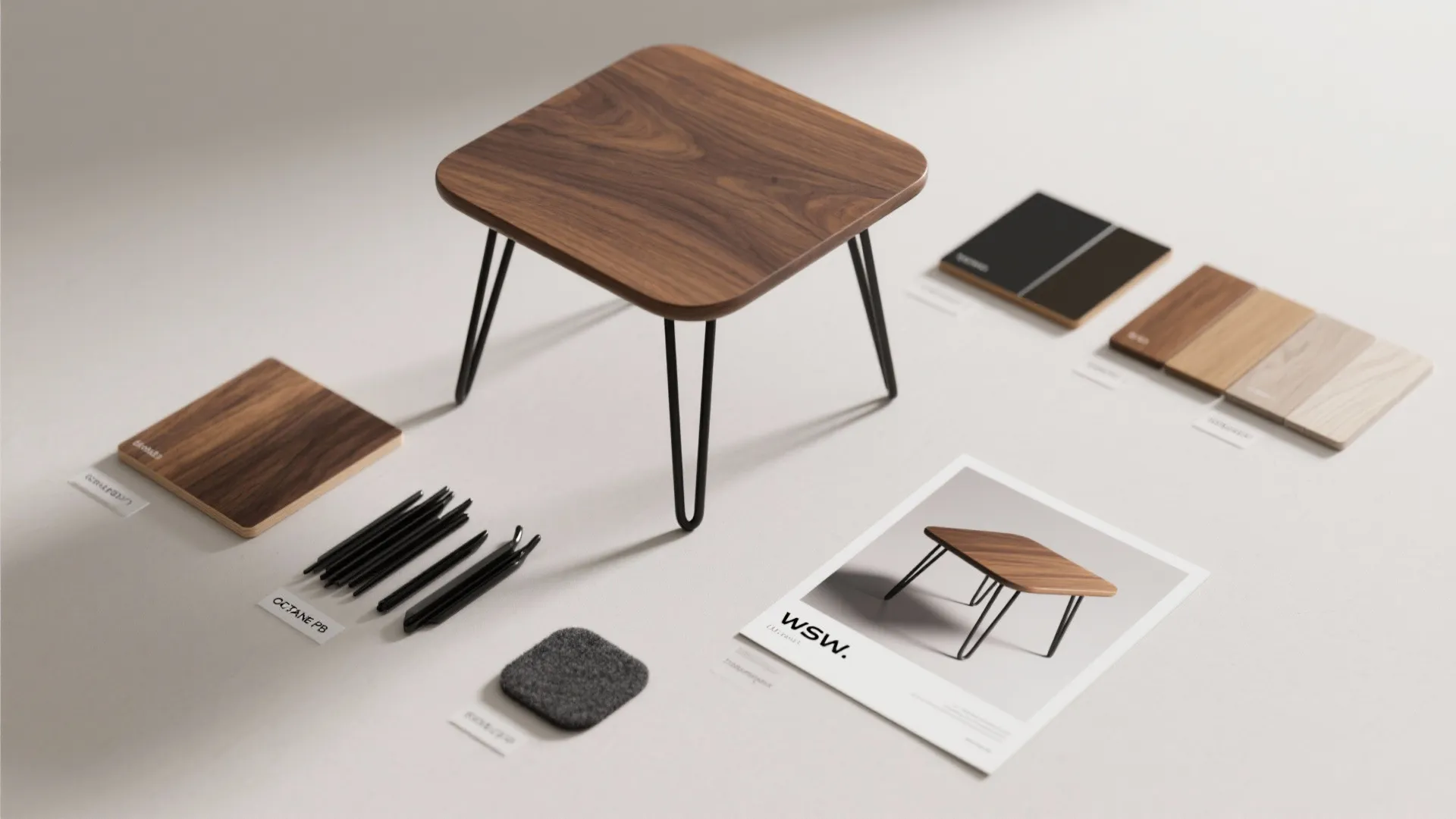 5. Mixed-material compact table with 3D previews