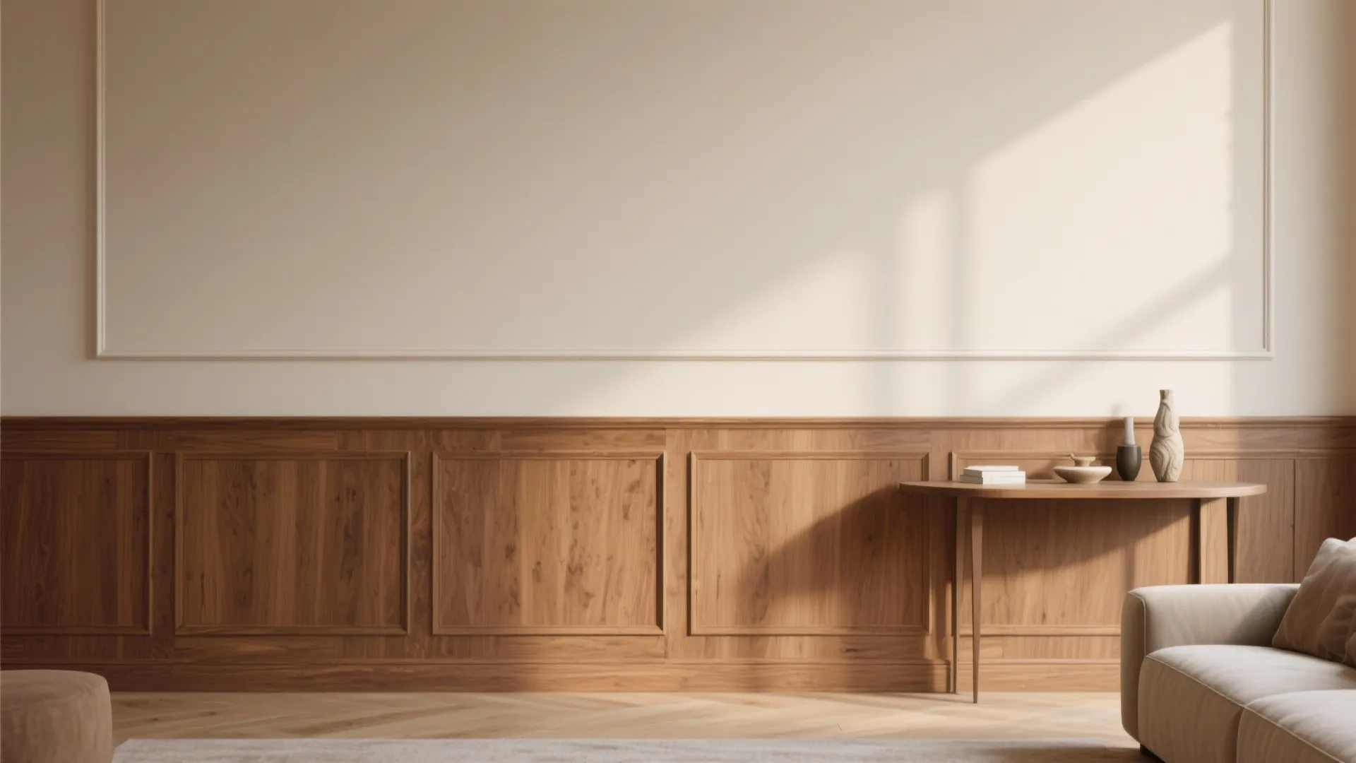 5. Mixed-Material Panels: Wood + Plaster + Paint