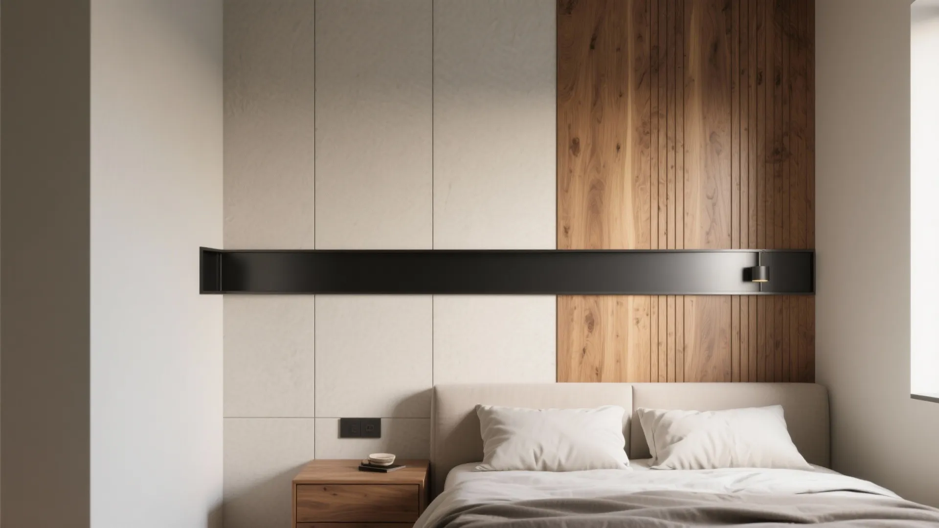 4. Mixed Material Accent Wall