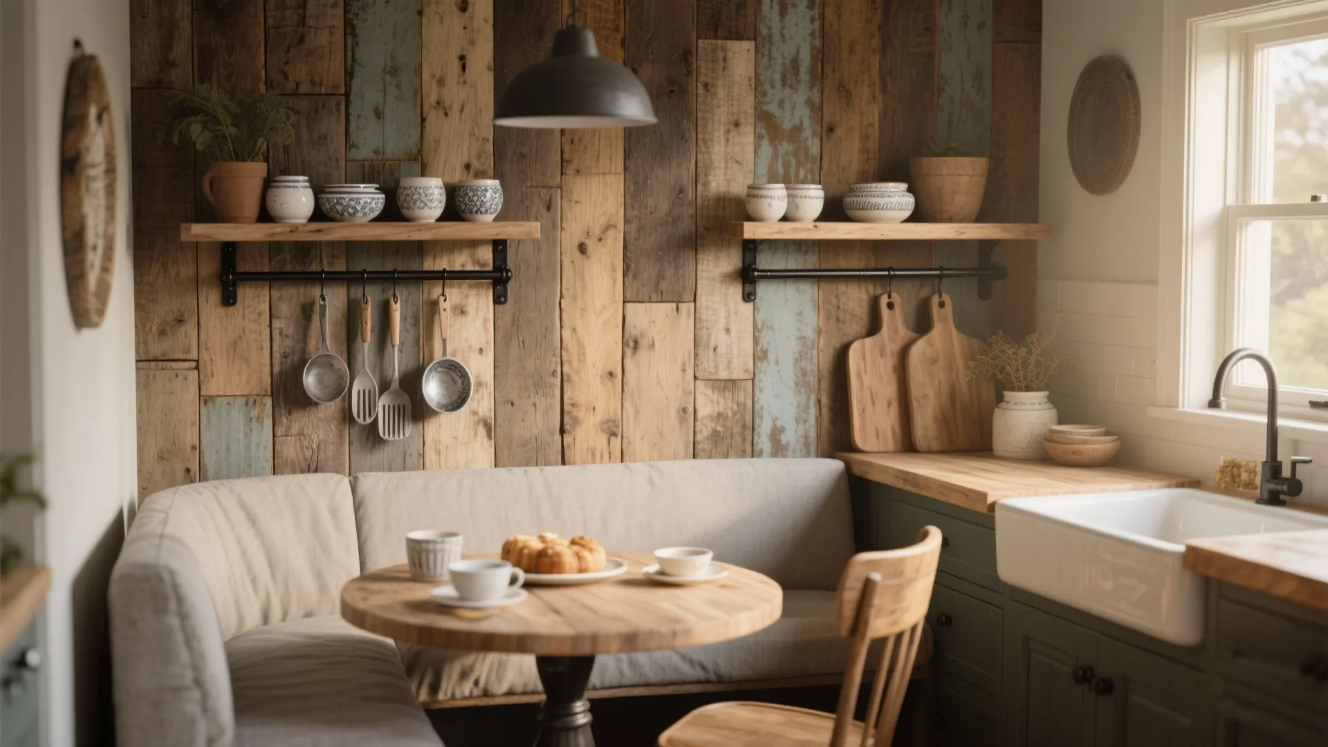 5. Mixed-Material Accent: Wood, Metal, and Open Storage