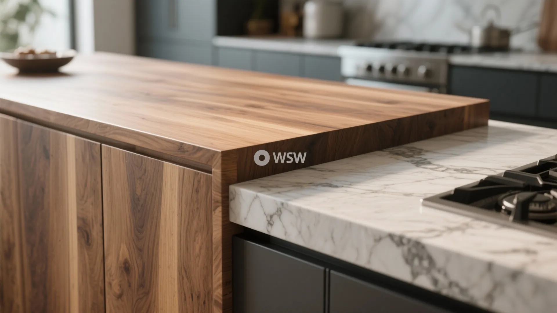 Idea 3: Mixed Material Countertops