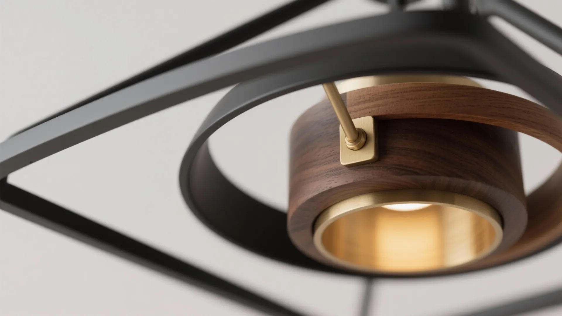 Mixed-Material Fixtures: Wood, Brass, and Matte Black