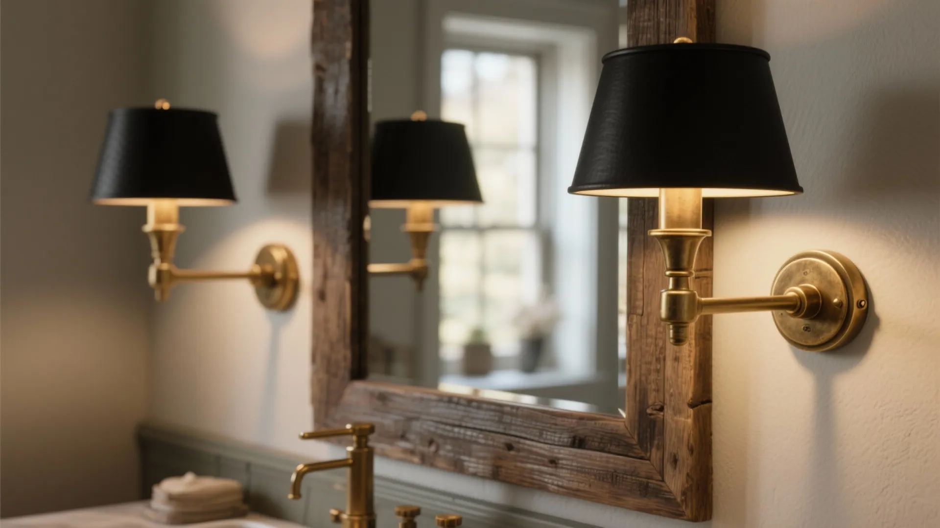 4. Mixed-material 4-light fixture