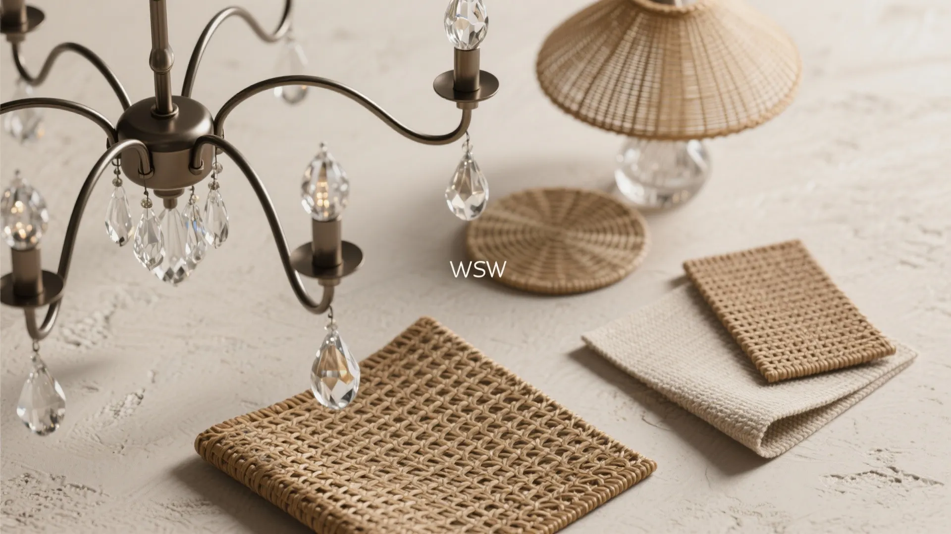 5. Mixed-material wall chandeliers for texture contrast