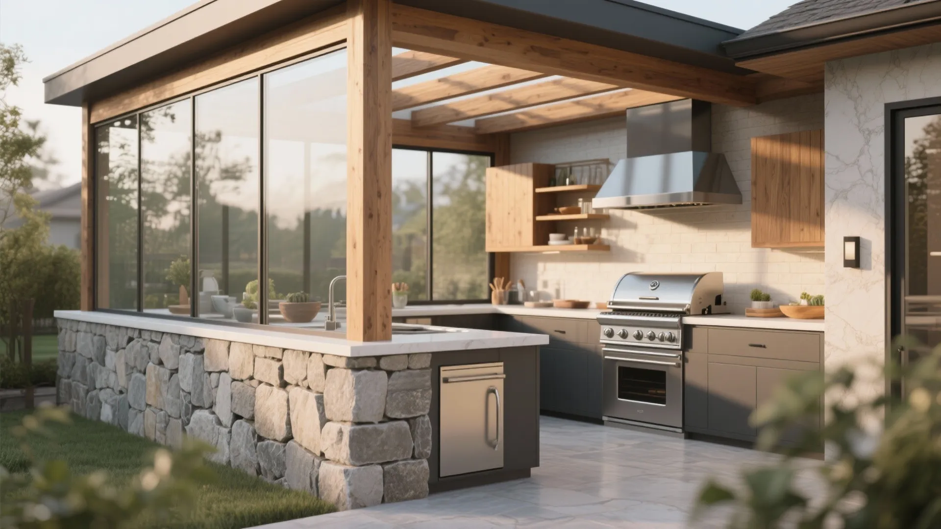 8. Mixed Material Enclosure