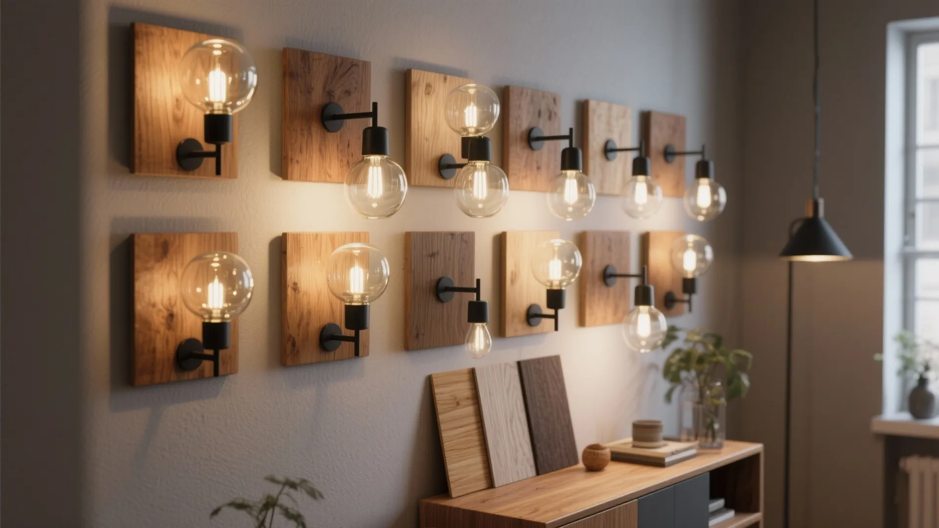 4. Mixed-Material Wall Lamps